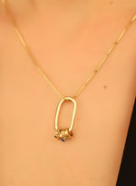 925 Sterling Silver Unique Paperclip Necklace With Birthstone