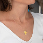 925 Sterling Silver Enamel Squirrel Necklace