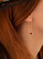 925 Sterling Silver Enamel Skull Earrings