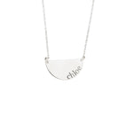 925 Sterling Silver Half Circle Necklace