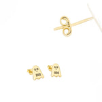 925 Sterling Silver Ghost Studs