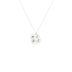 925 Sterling Silver Clover Initials Necklace