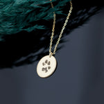 925 Sterling Silver Round Circle Plaka Köpek Pati̇si̇