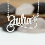 925 Sterling Silver Name Necklace With Heart