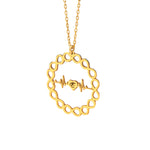 925 Sterling Silver Personalized Infinity Pulse Necklace