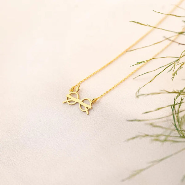 925 Sterling Silver Wizard Harry Potter Glasses Necklace
