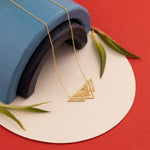 925 Sterling Silver Geometric Triangle Necklace