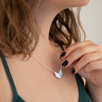 925 Sterling Silver Enamel Arrow Shape Necklace