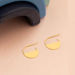 925 Sterling Silver Modern Half Empty Earrings
