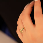 925 Sterling Silver Adjustable Two Name Wrap Ring