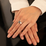 925 Sterling Silver Round Circle Signet Ring