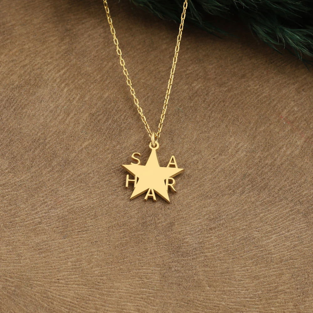 925 Sterling Silver Star Name Necklace