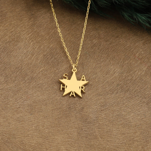 925 Sterling Silver Star Name Necklace