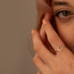 925 Sterling Silver Içi Boş Heart Ring