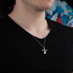 925 Sterling Silver Praying Hands Crucifix Necklace 361