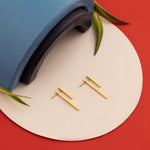 925 Sterling Silver Double Bar Ear Jacket Earrings