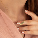 925 Sterling Silver Enamel Branch Necklace