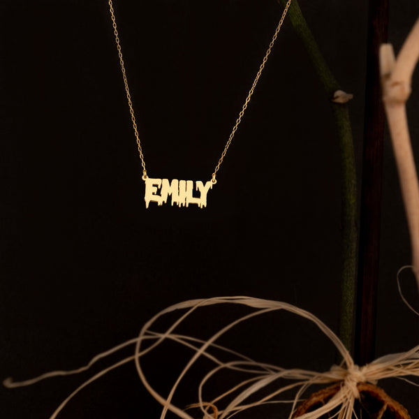 925 Sterling Silver Personalized Melting Custom Name Necklace