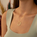 925 Sterling Silver Personalized Circle Name Necklace