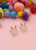 925 Sterling Silver Enamel Rabbit Earring