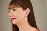 925 Sterling Silver Double Circle Hollow Earrings