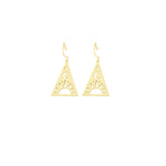 925 Sterling Silver Triangle Celestial Earrings