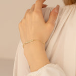 925 Sterling Silver Paperclip Bar Bracelet