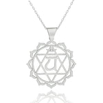 925 Sterling Silver Gold Heart Chakra Necklace