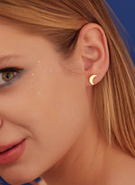 925 Sterling Silver Moon Studs