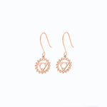 925 Sterling Silver Throat Chakra Earring