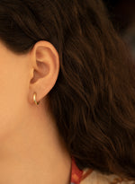 925 Sterling Silver 13Mmköşeli Hoop Earrings