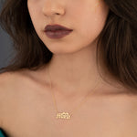 925 Sterling Silver Personalized Bat Name Necklace