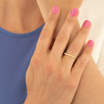 925 Sterling Silver Üstü Düz Bar Ring