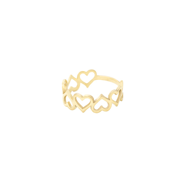 925 Sterling Silver Hollow Heart Ring