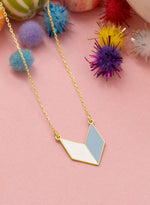 925 Sterling Silver Enamel Arrow Shape Necklace