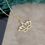 925 Sterling Silver Lotus Flower Necklace