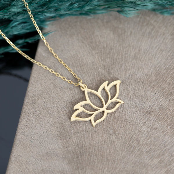 925 Sterling Silver Lotus Flower Necklace