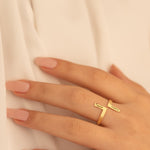 925 Sterling Silver Custom Stacking Open Name Ring