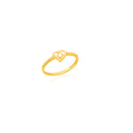 925 Sterling Silver Heart Ortasi Taş Ring Kenarlar Burgu