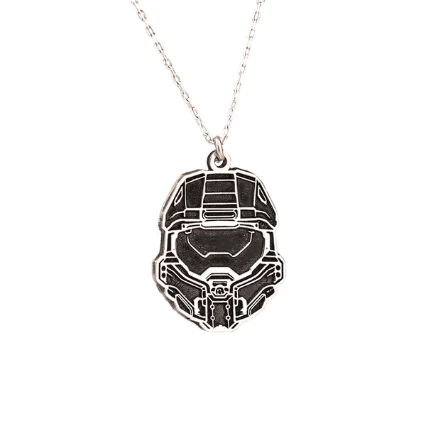 925 Sterling Silver Master Chief Helmet Necklace