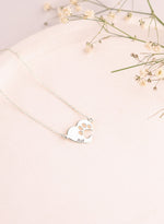 925 Sterling Silver Paw Heart Necklace