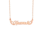 925 Sterling Silver Wing Name Necklace