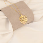 925 Sterling Silver Yaşam Çi̇çeği̇ Necklace