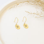 925 Sterling Silver Oval Initial Earrings