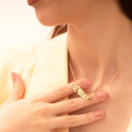 925 Sterling Silver Old English Name Necklace