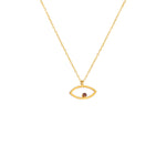 925 Sterling Silver Eye Necklace With Birthstone