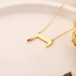 925 Sterling Silver Beyaz Crystal Pave Vampir Dişi Necklace