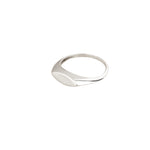 925 Sterling Silver Slim Bar Ring Önü Plaka Ring