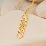 925 Sterling Silver Personalized Two Letter Necklace