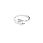 925 Sterling Silver Wrap Adjustable Arrow Ring